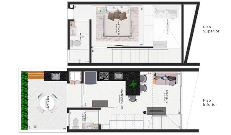 Planta Mondonex Village Porto Rico - Terreno com Lofts em Condomínio Fechado em Porto Rico Rio Paraná - Sua casa em Porto Rico PR